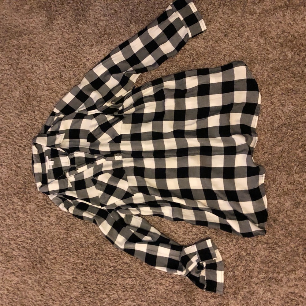 Maternity plaid shirt